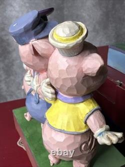 Figurines Jim Shore Disney Traditions 3 Petits Cochons 6005974 & Grand Méchant Loup