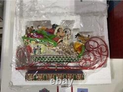 JIM SHORE Disney Traditions Riant tout le chemin Mickey Pluto Étagère de Noël 7