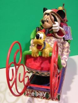 JIM SHORE Traditions Disney RIRE TOUT LE CHEMIN Mickey Mouse Pluto NOUVEAU dans la BOÎTE