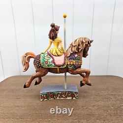 Jim Shore Belle Princesse Disney de la Connaissance Cheval de Carrousel Beauté et la Bête
