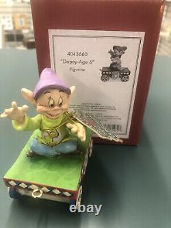 Jim Shore Birthday Train Disney Traditions Dopey Age 6 Nouveau Avec Box Rare