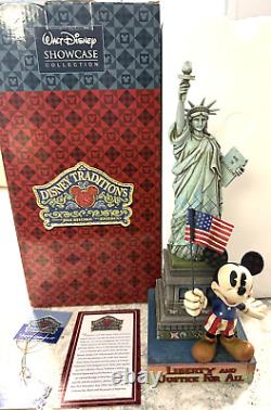 Jim Shore Disney LIBERTÉ ET JUSTICE POUR TOUS Statue de la Liberté de Mickey Mouse