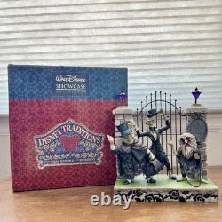 Jim Shore Disney La Mansion Hantée Attention aux Fantômes Auto-stoppeurs Lumières Fonctionnantes