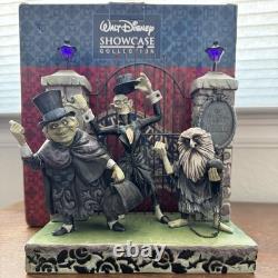 Jim Shore Disney La Mansion Hantée Attention aux Fantômes Auto-stoppeurs Lumières Fonctionnantes