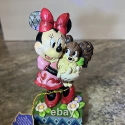 Jim Shore Disney Minnie Mouse & Fifi Puppy Dog Figurine Figurine Amis pour toujours Rare