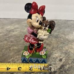 Jim Shore Disney Minnie Mouse & Fifi Puppy Dog Figurine Figurine Amis pour toujours Rare