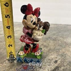 Jim Shore Disney Minnie Mouse & Fifi Puppy Dog Figurine Figurine Amis pour toujours Rare