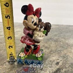 Jim Shore Disney Minnie Mouse & Fifi Puppy Dog Furrever Friends Figurine Rare 		<br/>
  <br/>
 Traduction en français : Jim Shore Disney Minnie Mouse & Fifi Chiot Furrever Amis Figurine Rare