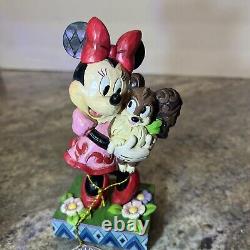 Jim Shore Disney Minnie Mouse & Fifi Puppy Dog Furrever Friends Figurine Rare 
<br/>	 

<br/>
Traduction en français : Jim Shore Disney Minnie Mouse & Fifi Chiot Furrever Amis Figurine Rare