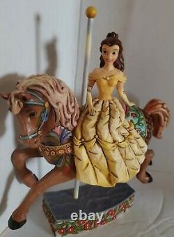 Jim Shore Disney Princesse De La Connaissance Belle Carrousel Horse 4011744