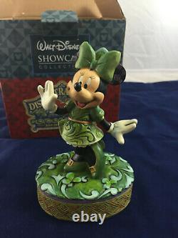 Jim Shore Disney St. Patricks Day Wishing On A Shamrock Minnie Mouse Irish Luck