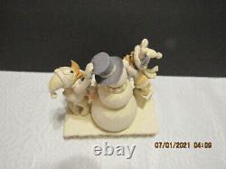 Jim Shore Disney Traditions 2019 Frosty Friendship-fab 4 White Woodland Fig
