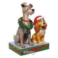 Jim Shore Disney Traditions Christmas Lady And The Tramp Figurine 6007071