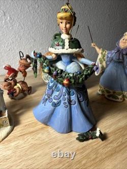Jim Shore Disney Traditions Enesco Ensemble de 5 ornements de Noël CENDRILLON