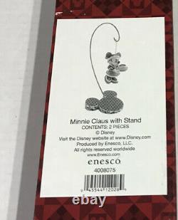 Jim Shore Disney Traditions Enesco Minnie Claus Avec Stand Nouvelle Usine Scellée