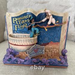 Jim Shore Disney Traditions Enesco Romance Prend Son Envol Figurine Livre d'Histoire Aladdin