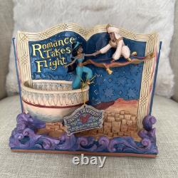 Jim Shore Disney Traditions Enesco Romance Prend Son Envol Figurine Livre d'Histoire Aladdin