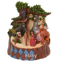 Jim Shore Disney Traditions FIGURINE CARVÉE PAR LE CŒUR LIVRE DE LA JUNGLE 6010085