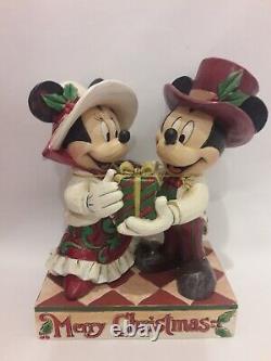 Jim Shore Disney Traditions. Figurine de Mickey et Minnie Mouse de l'époque victorienne. 4041807
