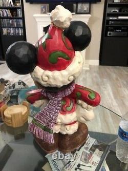 Jim Shore Disney Traditions Grande Mickey Mouse Figure Noël Santa Nouveau