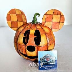 Jim Shore Disney Traditions Joyeux Halloween Mickey Mouse Citrouille Enesco Boîte