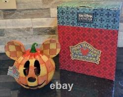 Jim Shore Disney Traditions Joyeux Halloween Mickey Mouse Citrouille Enesco avec Boîte