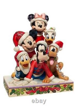Jim Shore Disney Traditions Mickey Mouse De Noël Et Amis Figurine 6007063