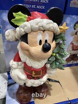 Jim Shore Disney Traditions Mickey Mouse Old St. Mick 17 Père Noël Peint À La Main