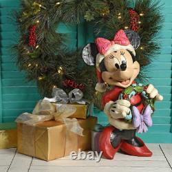 Jim Shore Disney Traditions Noël Minnie Mouse 17 Résine Figurine