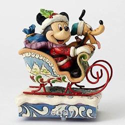 Jim Shore Disney Traditions Platinum Mickey Et Pluton Rire Tout Le Chemin
