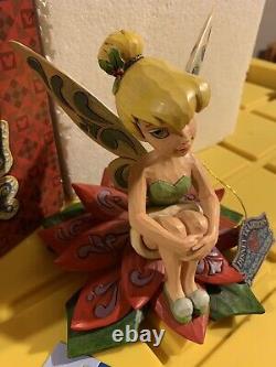 Jim Shore Disney Traditions Rare Main Signé Tinkerbell Festive Fairy #4025487