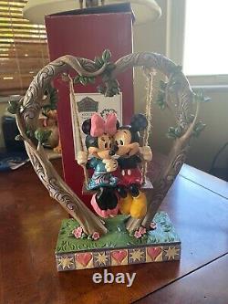Jim Shore Disney Traditions Showcase Mickey & Minnie Sur Swing 6008328 Nib