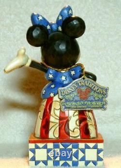 Jim Shore Disney Traditions Star Spangled Minnie Mouse #4038486 Nmib Très Rare