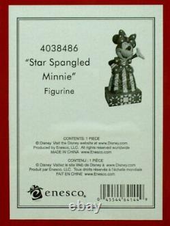 Jim Shore Disney Traditions Star Spangled Minnie Mouse #4038486 Nmib Très Rare