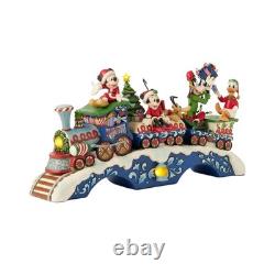 Jim Shore Disney Traditions Train musical de Noël du Père Noël Mickey et ses amis