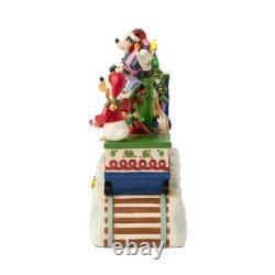Jim Shore Disney Traditions Train musical de Noël du Père Noël Mickey et ses amis