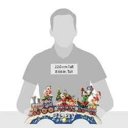Jim Shore Disney Traditions Train musical de Noël du Père Noël Mickey et ses amis