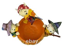 Jim Shore JOUANT DES TOURIS et PARTAGEANT DES GÂTEAUX Disney Traditions Halloween 2006 Boîte