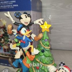 Jim Shore Les Fab Five décorant le sapin de Noël, figurine illuminée, neuf en boîte, neuf