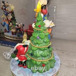 Jim Shore Les Fab Five décorant le sapin de Noël, figurine illuminée, neuf en boîte, neuf