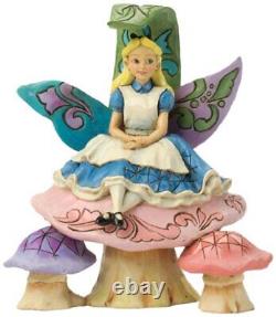 Jim Shore Pour Enesco Disney Traditions Alice Sur Le Champignon Figurine 6.5-inch