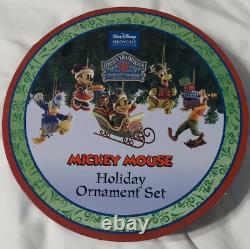 Jim Shore Traditions De Disney Mikey Mouse Holiday Ornament Set Retired Nib Rare