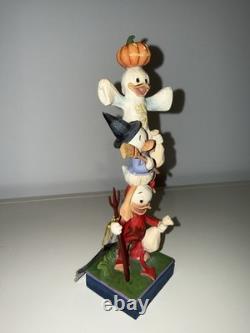 Jim Shore Traditions Disney Huey, Dewey et Louie Halloween Empilés 6007079 Neuf