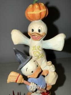 Jim Shore Traditions Disney Huey, Dewey et Louie Halloween Empilés 6007079 Neuf