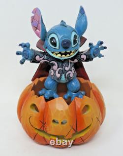 Jim Shore Traditions Disney Joyeux Halloween Stitch Vampire Jack O Lantern