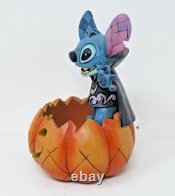 Jim Shore Traditions Disney Joyeux Halloween Stitch Vampire Jack O Lantern