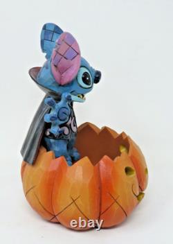 Jim Shore Traditions Disney Joyeux Halloween Stitch Vampire Jack O Lantern