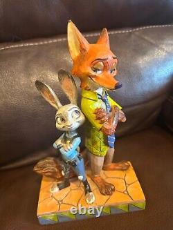 Jim Shore Traditions Disney RARE Zootopia Partenaires dans le Crime