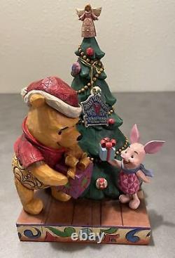 Jim Shore Walt Disney Showcase Un Cadeau De Noël D'amitié Pooh & Piglet
