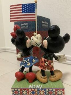 Jim Shore X Disney Enesco Show Case Mickey+minnie Flag Figurine Disney Tradition